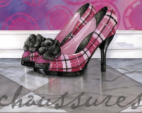 Framed Plaid Heels Print