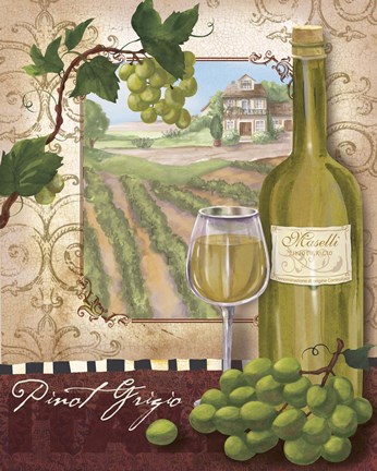 Framed Wine Country II Print