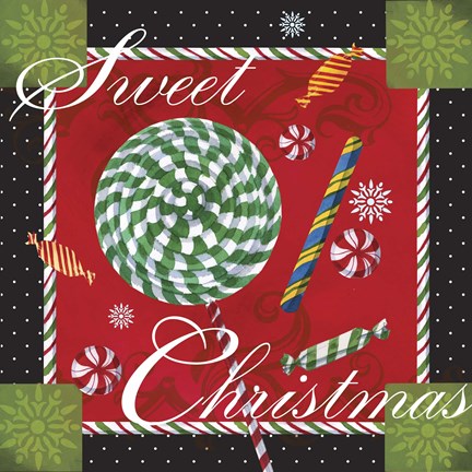 Framed Sweet Christmas I Print