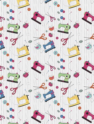 Framed Sewing 1 Print