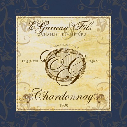 Framed Wine Label IV Print