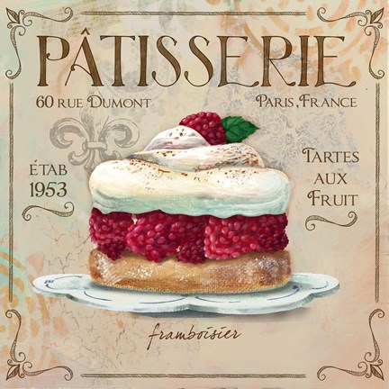 Framed Patisserie I Print