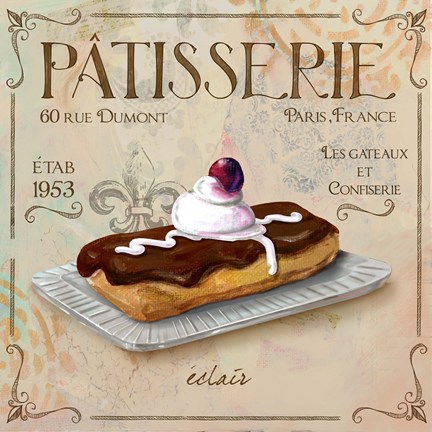 Framed Patisserie III Print