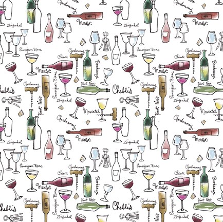 Framed Taste of Wine I Print