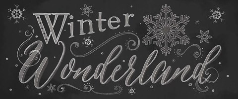 Framed Chalk Winter Print