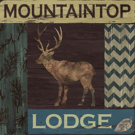 Framed Mountain Lodge Print