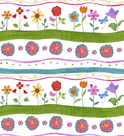 Framed Wavy Stripe I Print