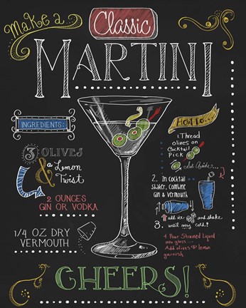 Framed Martini Print