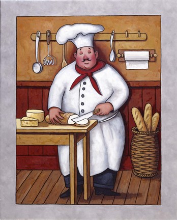 Framed Chef III Print