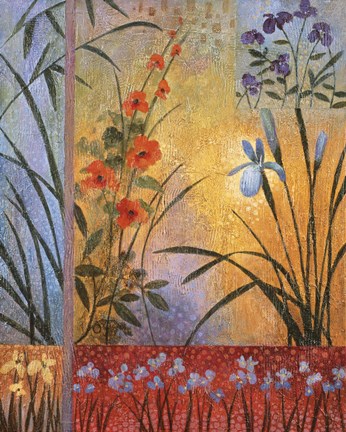 Framed Floral Symphony I Print