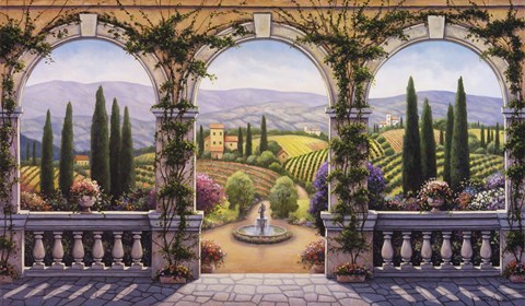 Framed Tuscan Villa Print