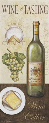 Framed Wine And Cheese II Print