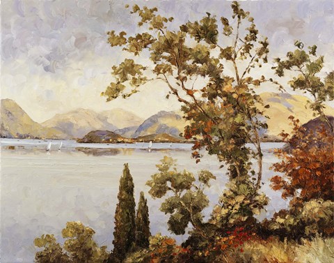 Framed Twilight On Bellagio Print