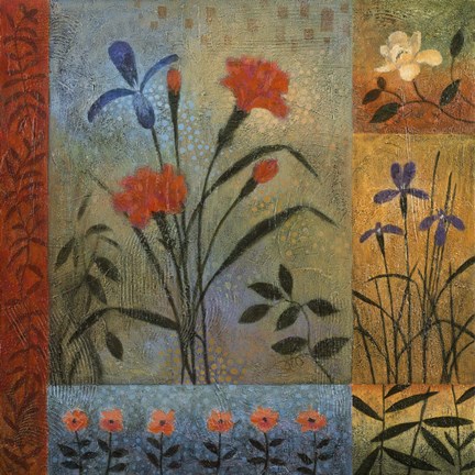 Framed Floral Rhapsody I Print