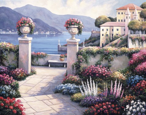 Framed Mediterranean Scene B Print