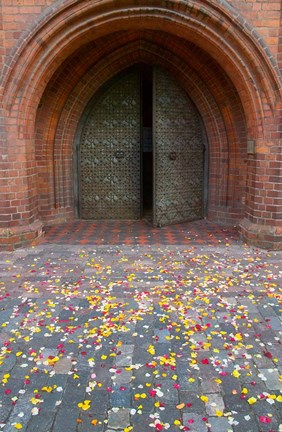 Framed Flower petals, St Anne&#39;s Church, Vilnius, Lithuania Print