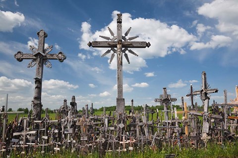 Framed Hill of Crosses, Siauliai, Central Lithuania, Lithuania I Print