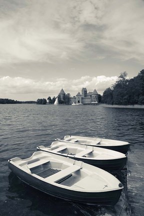 Framed Island Castle by Lake Galve, Trakai, Lithuania II Print