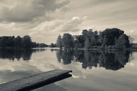 Framed Lake Galve, Trakai Historical National Park, Lithuania V Print