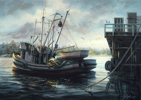 Framed Sparkling Fish Nets Print