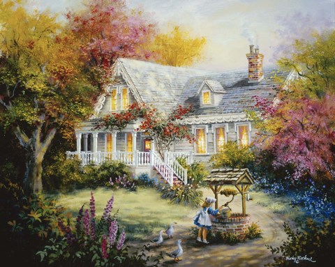 Framed Wishing Well Print