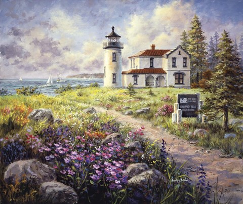 Framed Admirality Head Lighthouse Print