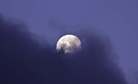 Framed Moon and Jupiter in a very close Conjunction Print