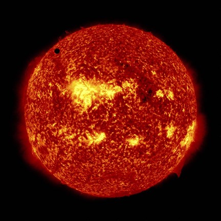 Framed 2012 Transit of Venus Moving across the Face of the Sun Print
