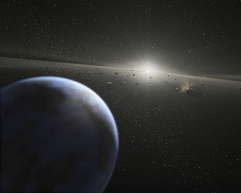Framed massive Asteroid Belt Print