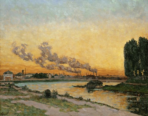 Framed Sunset At Ivry, 1874 Print
