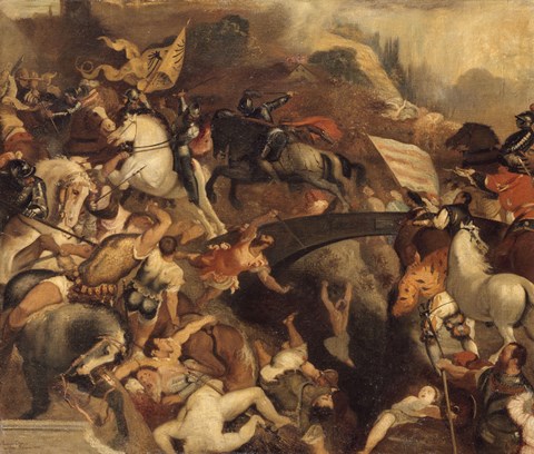 Framed Battle Of Cadore, 1858 Print