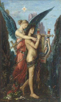 Framed Hesiod And The Muse, 1891 Print