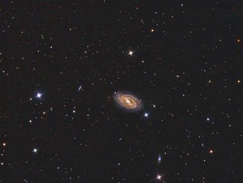 Framed Messier 109, a barred spiral galaxy in the Constellation Ursa Major Print