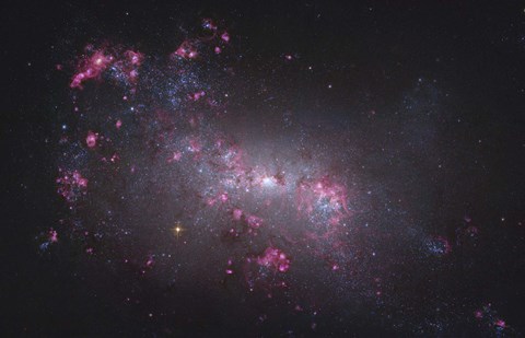 Framed NGC 4449, an irregular galaxy in the Constellation Canes Venatici Print