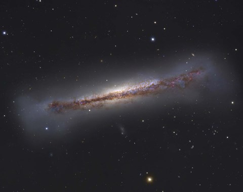 Framed NGC 3628, an unbarred spiral galaxy in the Constellation Leo Print