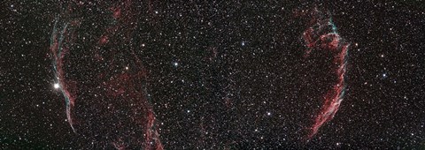 Framed Veil Nebula Mosaic Print