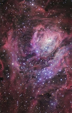 Framed Central region of the Lagoon Nebula Print