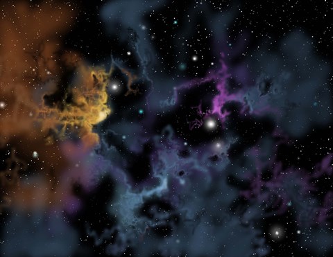 Framed Gaseous Nebula from which star formation may occur Print