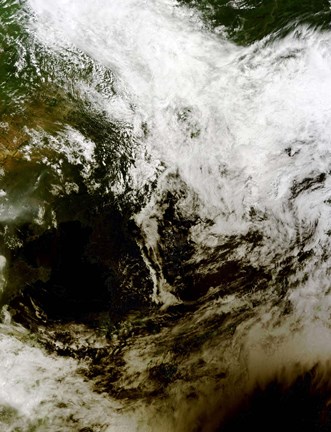 Framed Solar Eclipse over southeast Asia Print