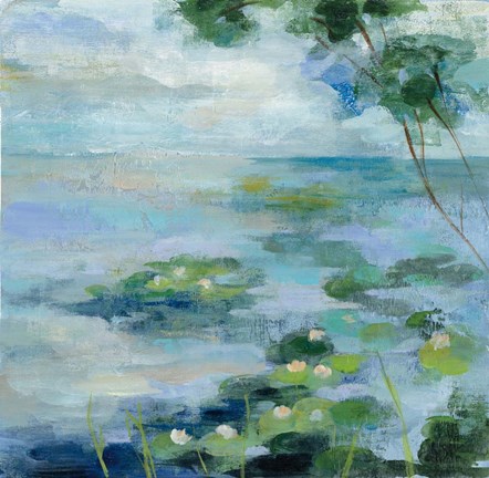 Framed Lily Pond II Print