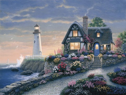 Framed Lighthouse Overlook Print