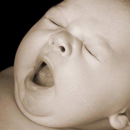Framed Baby Yawn Print