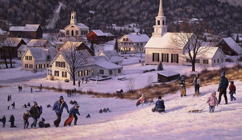 Framed Hillside Flyers Print