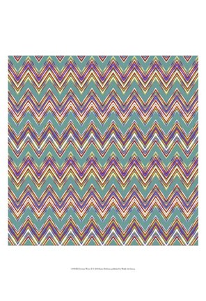 Framed Chevron Waves II Print