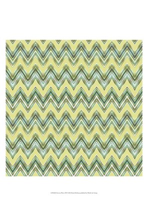 Framed Chevron Waves III Print