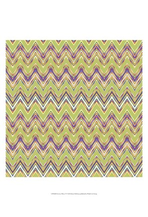 Framed Chevron Waves V Print