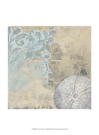 Framed Coastal Cameo I Print