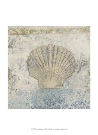 Framed Coastal Cameo V Print