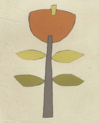 Framed Simple Stems V Print