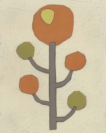 Framed Simple Stems IX Print